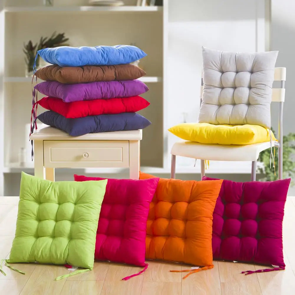 coussin siège carré antidérapant amovible lavable polyester coton quadrillé moderne fruit green