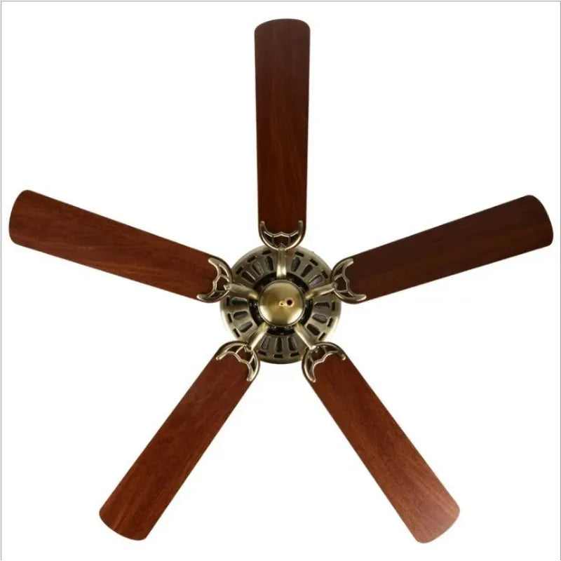 ventilateur doré classique lumières controle télécommande ampoules led motifs floraux contemporain