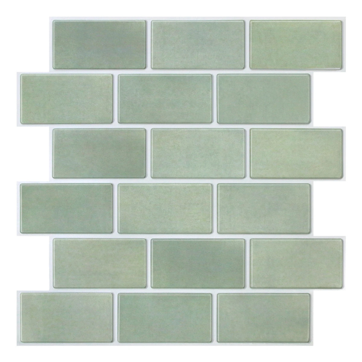 carreaux mur autocollants pvc rectangulaires brique vert foncé moderne 10 feuilles 30cm 30cm