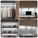 lampe placard led 30cm blanc moderne adhésif interrupteur tactile câble usb