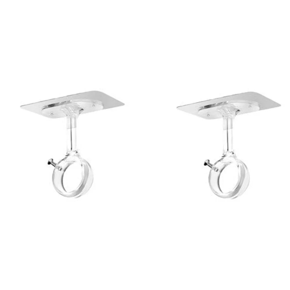 anneaux rideau transparents moderne auto adhésifs sans perçage brackets supports chambre salle bain