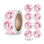 autocollants licorne arc ciel nuages fleurs adhésifs dessin animé multicolor rose blanc violet anniversaire
