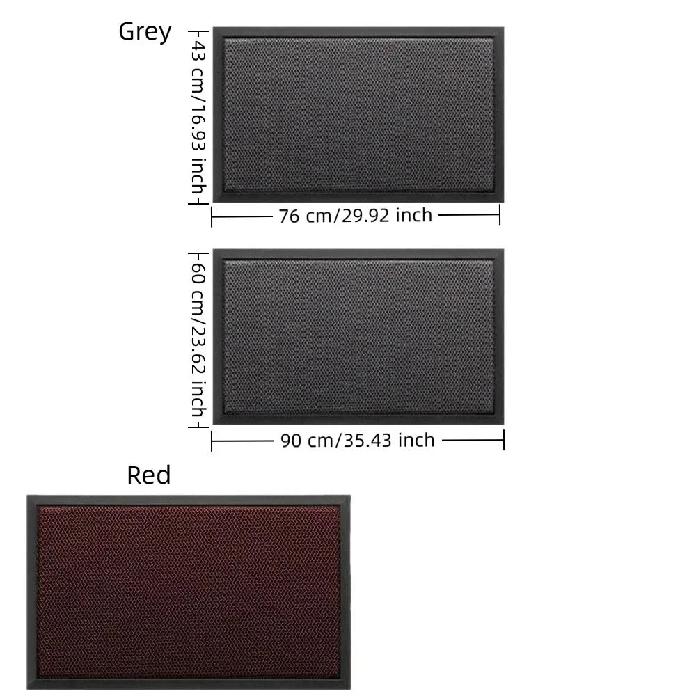 tapis antidérapant imperméable moderne maille dense sol intérieur noir gris rouge