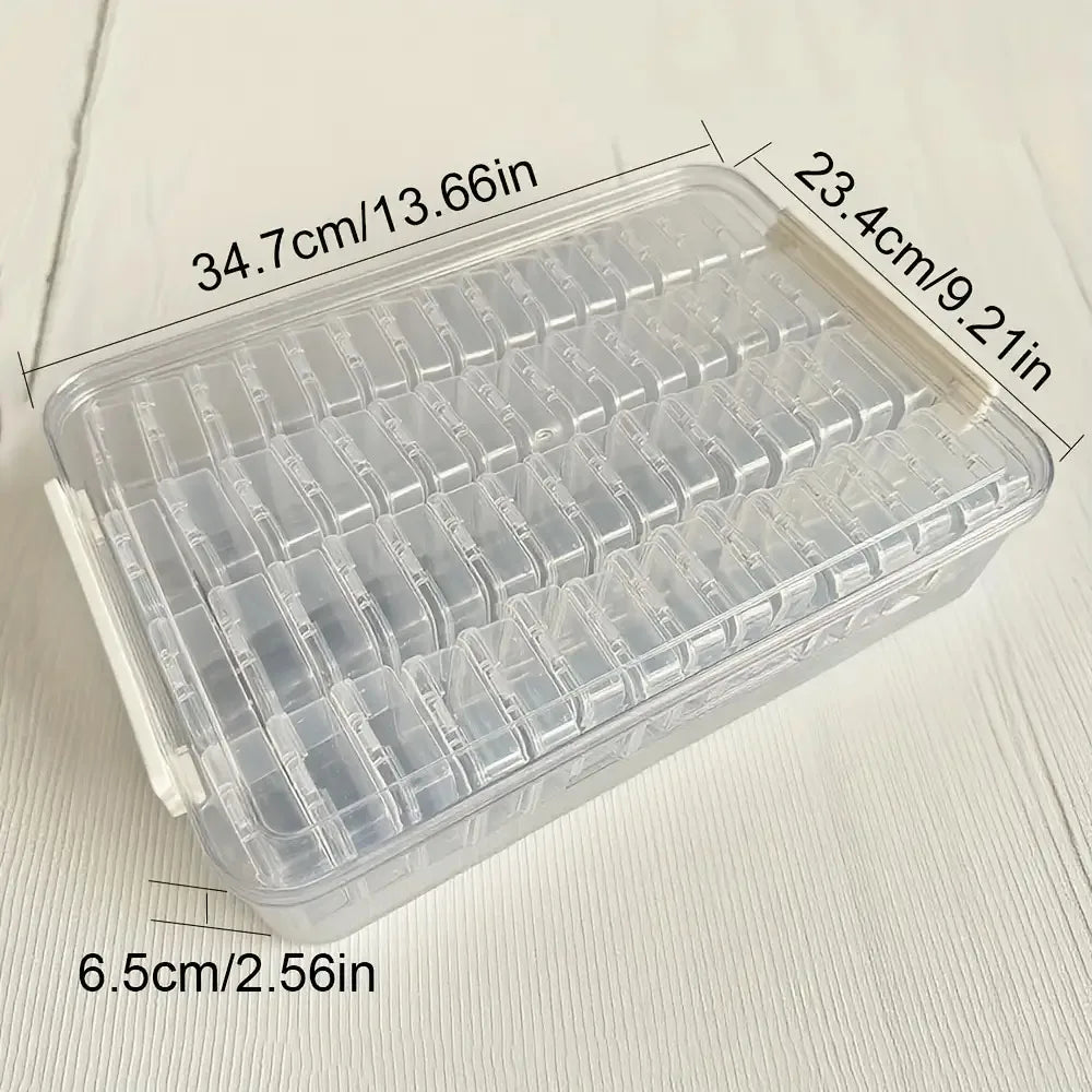 organisateur rangement boîtes plastique transparent compartiments strass broderie peinture diamant mosaïque petits éléments
