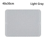 tapis table silicone rectangulaire moderne rayures ondulées gris noir protection cuisine support vaisselle