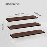 présentoir bois marron moderne étagère transparent vis fixations mariage anniversaire