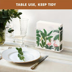porte serviettes acrylique transparent motif floral élégant rangement table serviettes papier