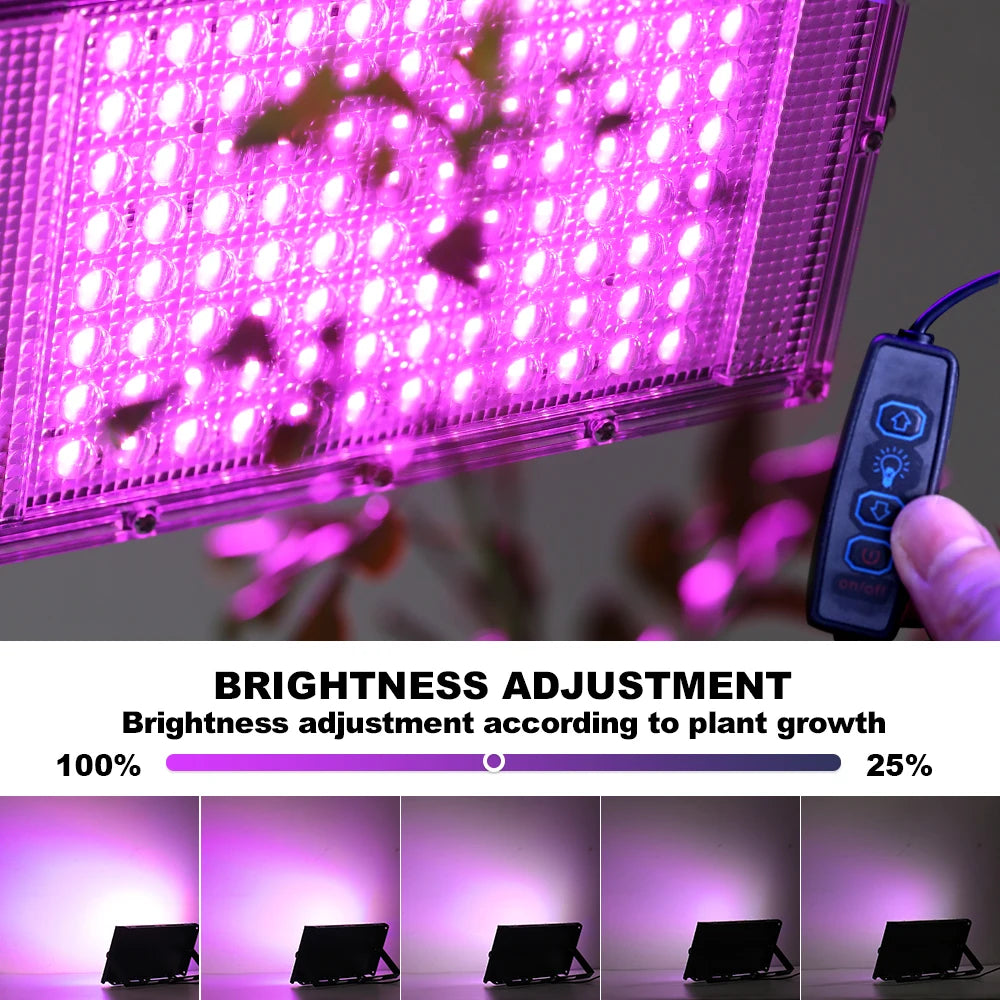 lampe led croissance végétale 50w 100w 150w violet noir moderne dimmer tringles aluminium