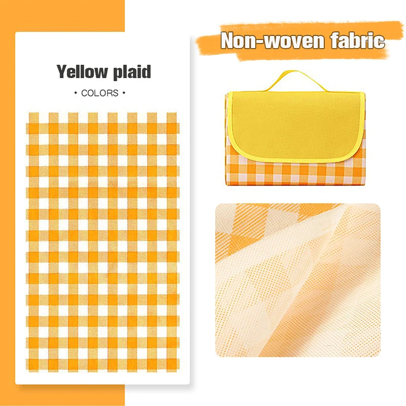 serviette pique nique carreaux vert clair blanc résistante l'eau facile nettoyer pratique simple camping