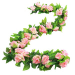 guirlande fleurs artificielles roses mixtes couleurs decoration intérieure romantique maison événements
