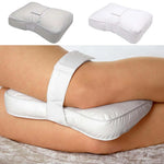 coussin ergonomique genoux blanc gris sangles velcro literie confort dormir assis