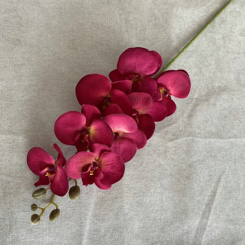 décoration intérieure orchidée rouge artificielle velours moderne mariage chambre salon