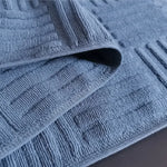tapis coton absorbant bleu gris moderne bain salle bains noël rayures vertical 50x80cm