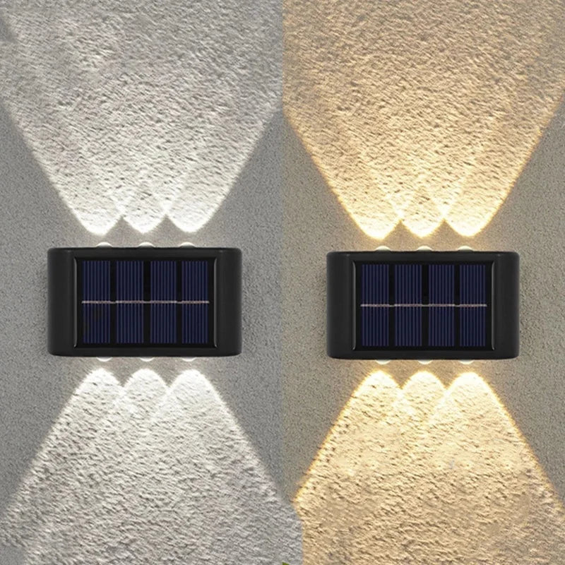lampes murales solaires led modernes ip66 imperméablesextérieur minimalistes