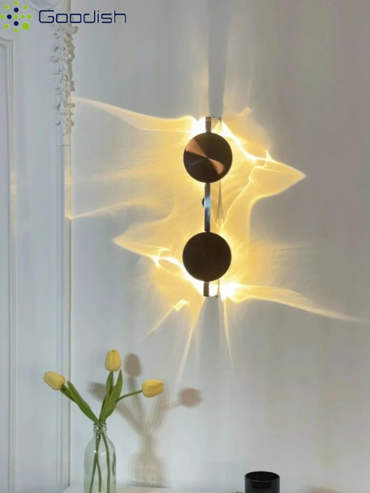 lampe murale contemporaine noir brillant noir mat texture ondulée translucide fixation chambre coucher decoration