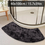 tapis bain gris clair motif fleurs noires texture douce moderne adhésif 40x100cm 60x140cm