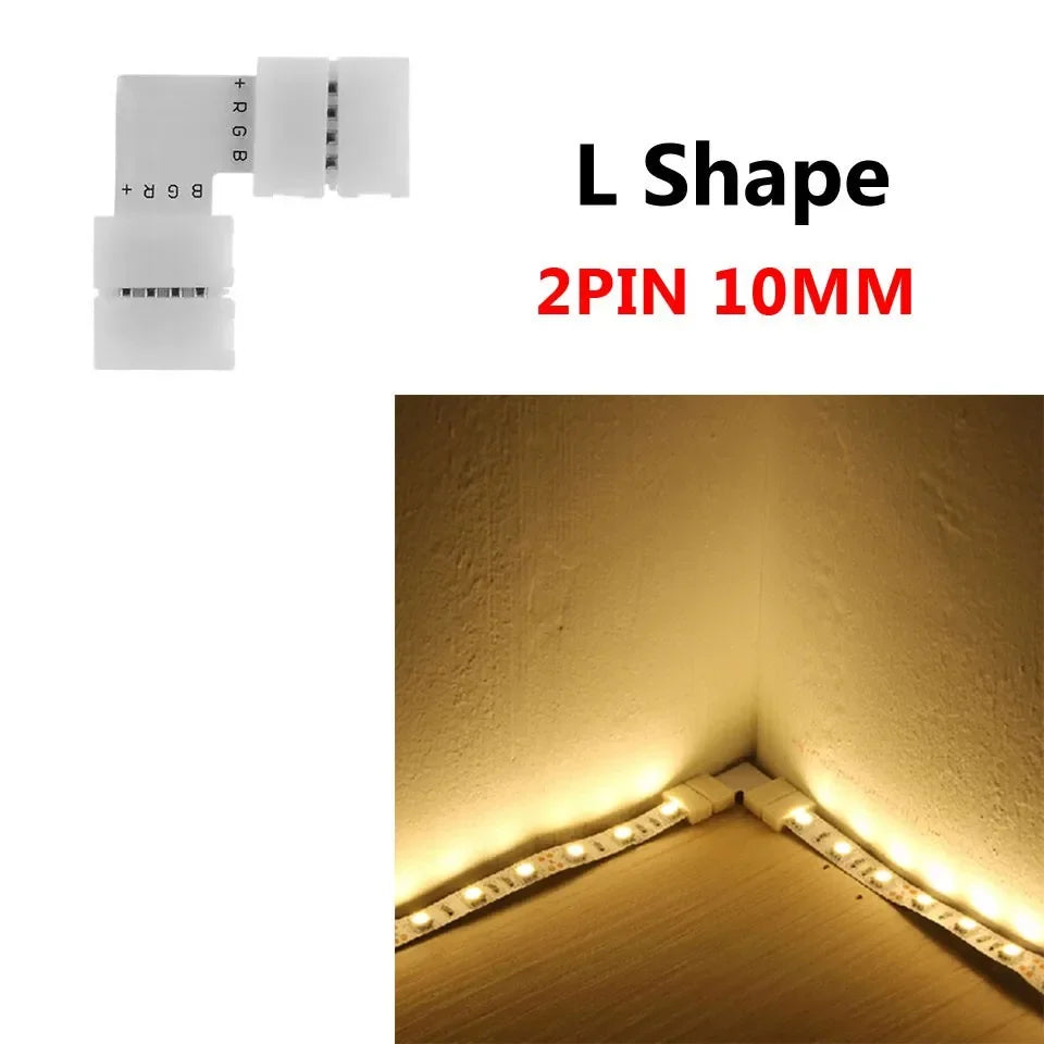 connecteurs led ruban 2pin 3pin 4pin 8mm 10mm adhésifs modernes blancs certifiés rohs cee