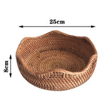 paniers rangement rotin naturel tissage traditionnel rangement fruits gâteaux opacité respectueux environnement pliables