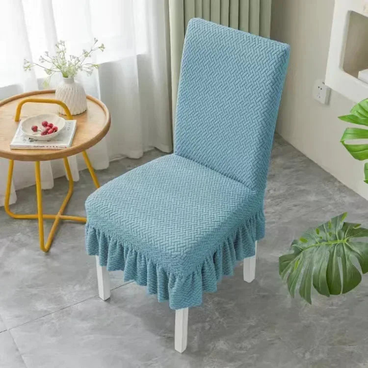 housse chaise tissé motifs géométriques moderne orange beige gris bleu