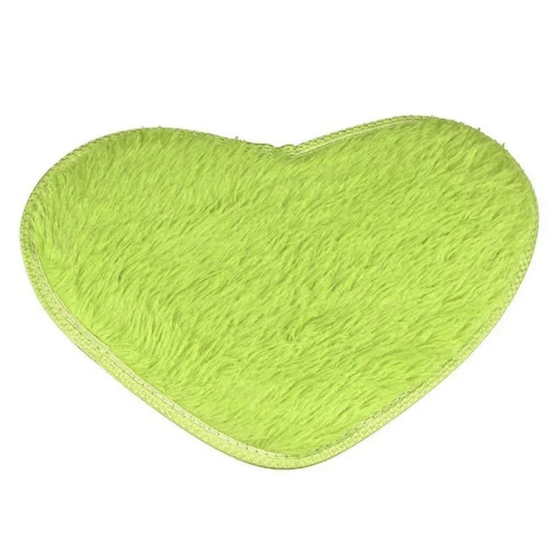 tapis forme cœur doux violet moderne 30x40cm antidérapant bain salon