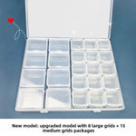 boîte rangement bijoux transparent grands compartiments 28 petits compartiments clips
