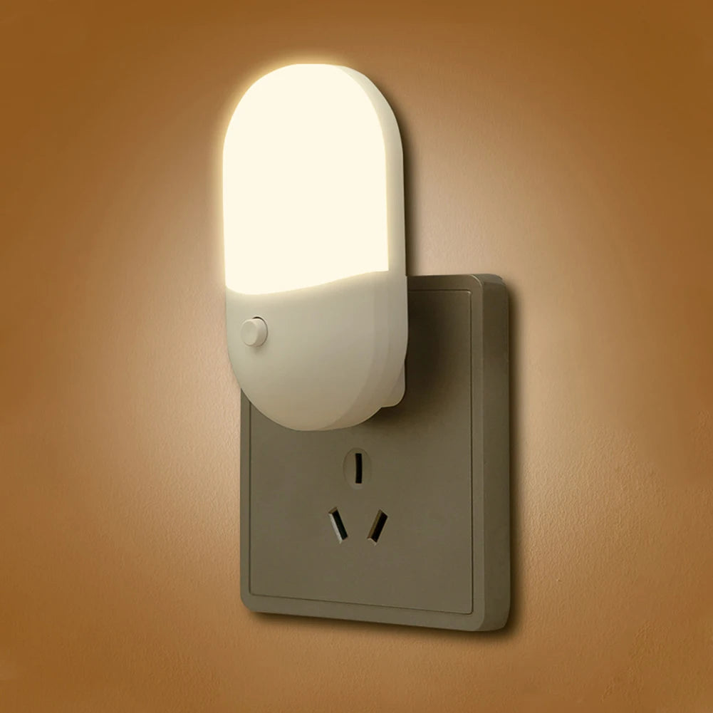 veilleuse électrique moderne blanc vert clair minimaliste chambre couloir wc led interrupteur enfant