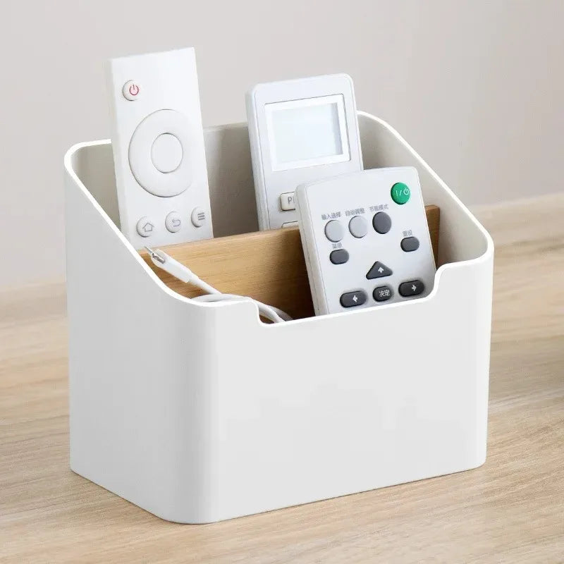 boîte rangement moderne blanc télécommandes cosmétiques divers articles multifonctionnelle polyester réutilisable