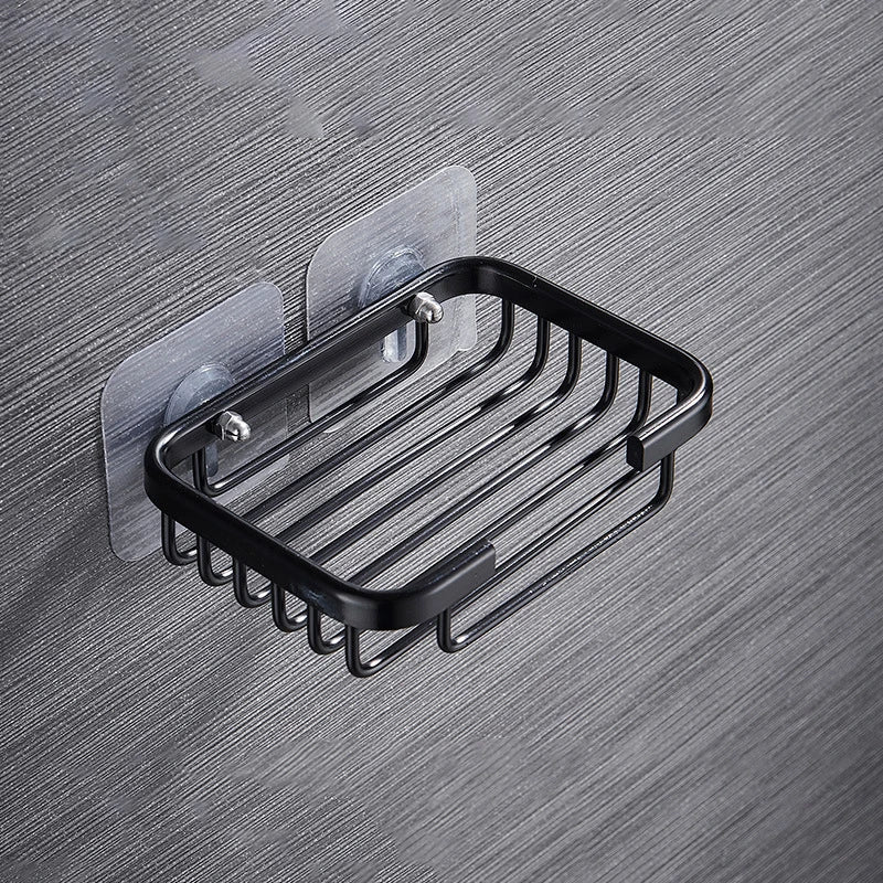 porte savon mural noir doré blanc moderne minimaliste grille adhésif salle bain