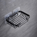 porte savon mural noir doré blanc moderne minimaliste grille adhésif salle bain