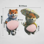 autocollants 3D animaux cartoon orange noir beige gris stickers téléphone réfrigérateur porte