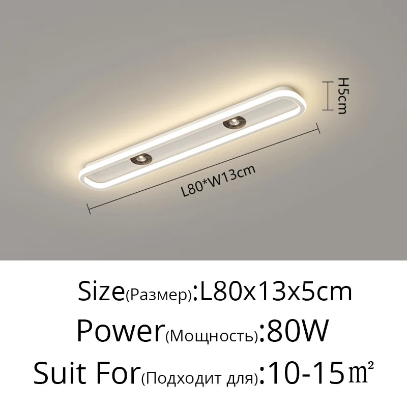 plafonnier led moderne ultra mince bande lumineuse chambre couloir blanc flux lumineux élevé télécommande