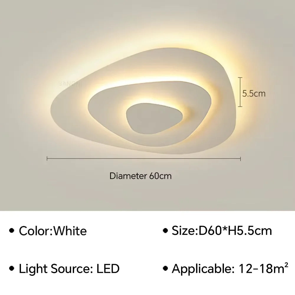 plafonnier led ultra mince spirale moderne nordique lumière blanc salon chambre