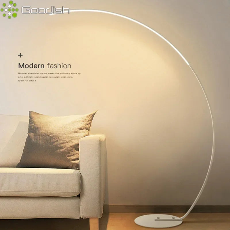 lampes pied led moderne minimaliste blanc noir chambre salon