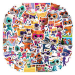 stickers kawaii chats dessins animés couleurs variées cartoon pvc autocollants usage multiple enfants adultes