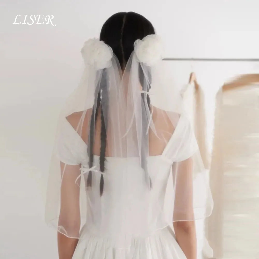 voile mariée blanc fleurs tulle léger transparent romantique bohème fixé tringle
