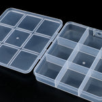 boîte rangement transparente bijoux compartiments clips modernes organisation outils bricolage artisanat