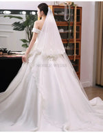 voile mariage dentelle blanc élégant fixation dentelle blanche cathédrale femme adultère monotrice opacité
