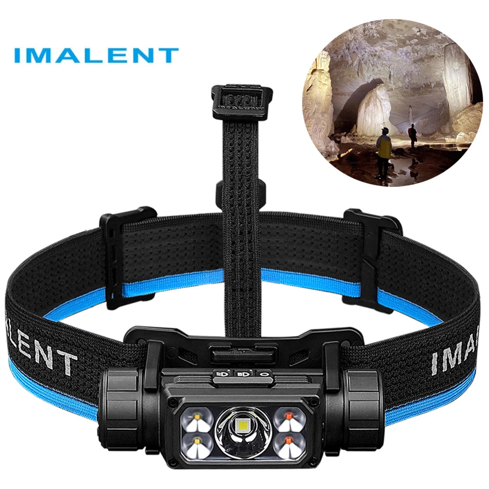lampe frontale led 360 angle noir bleu randonnée camping extérieur fishing