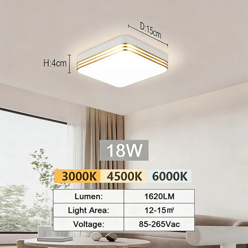 plafonnier led moderne carré blanc mat salon cuisine chambre salon maison éclairage intérieur
