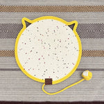 tapis chats blanc rouge rose jaune violet tissé points noirs moderne oreilles chat anneau