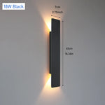 lumière led applique murale moderne étanche ip65 18w blanc noir adhésiveextérieur