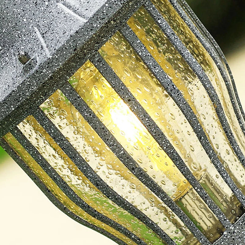 lampe sol gris doré rayures classique base fer imitation marbreextérieur led ip65 aluminium