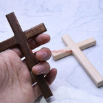 décoration murale croix bois clair minimaliste simple ornement religieux