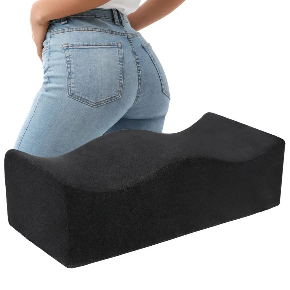 coussin soutien pieds velours noir anti dérapant fond silicone amovible lavable contemporain