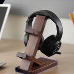 support jeu bois noir manettes casque rangement moderne chambre salon