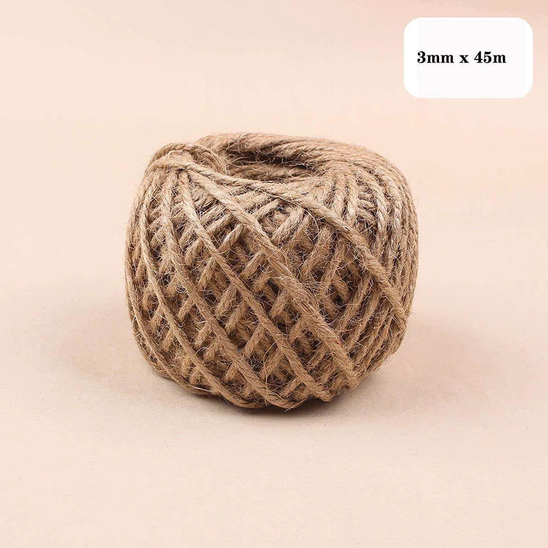 corde jute naturelle 1mm 14mm artisanale rustique décoration maison bricolage macramé fibrée marron clair