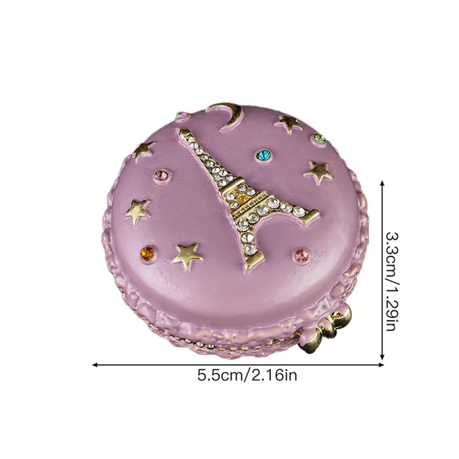 boîte bijoux vintage rose fleurs blanches oreilles anneaux broches élégante dorée transparente cadeau anniversaire