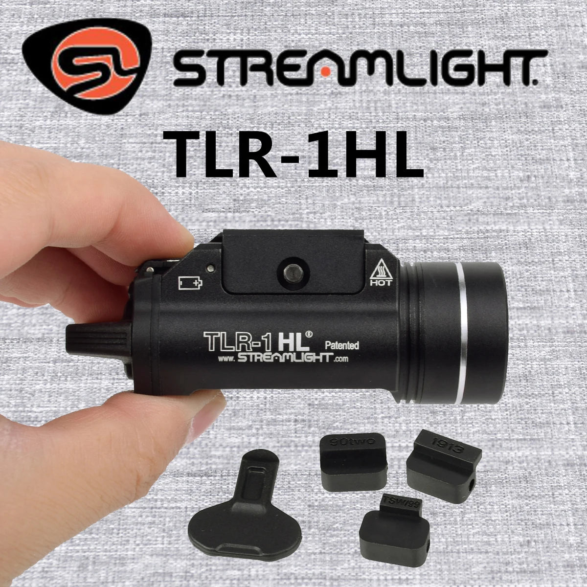 lampe torche tactique led noir mat compact tringle glock scout momentané constant stroboscope