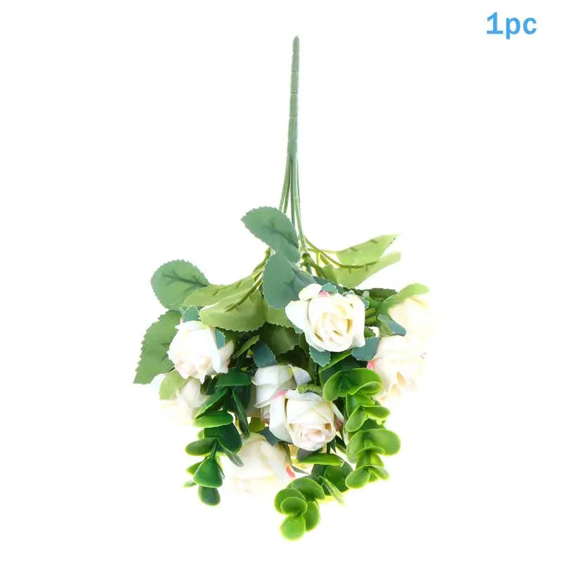 décoration intérieure bouquet roses artificielles modernes élégantes vase transparent anniversaire mariage