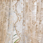 rideau tulle brodé fleur transparent classique maison chambre coucher